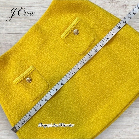 J.Crew canary yellow boucle lady jacket + matching mini skirt *shop@iamwarrior - Picture 13 of 16